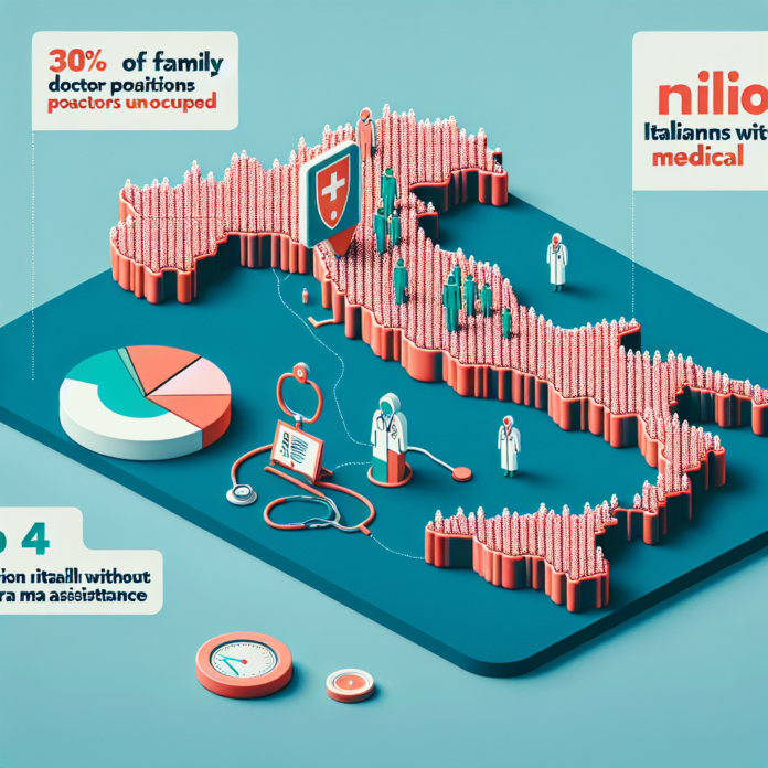 La carenza di medici di famiglia raggiunge il 30%, 4 milioni di italiani senza assistenza